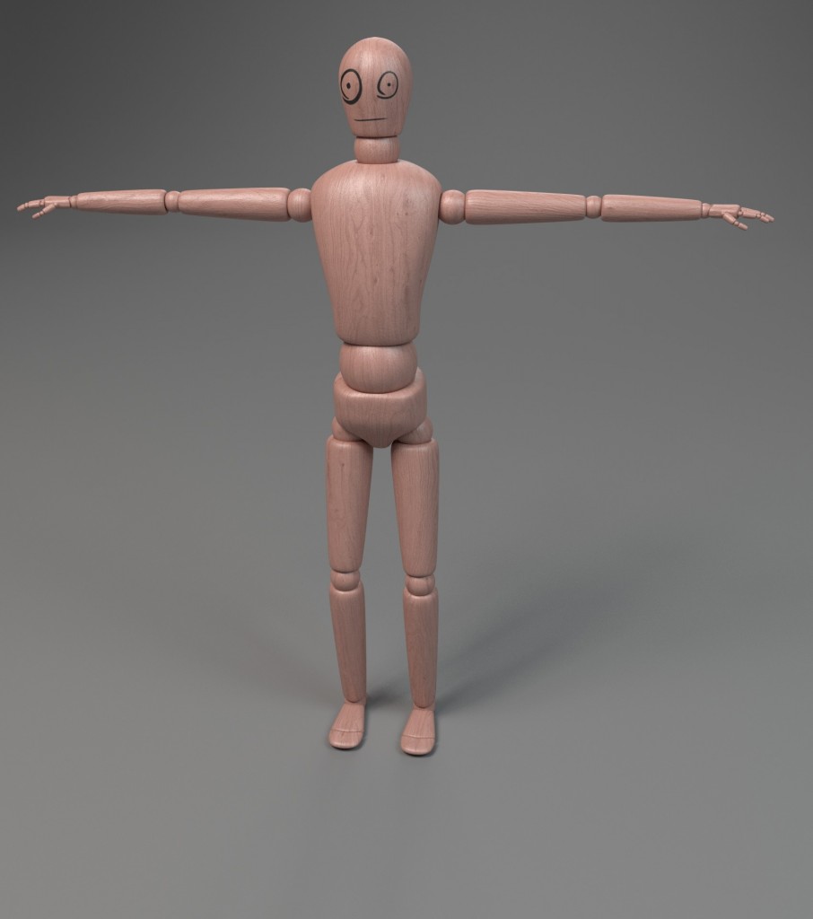 Wooden Character - rigged and textured preview image 3
